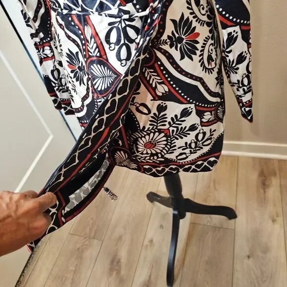 Farm Rio Scarf Wrap Mini Dress Size Small - Picture 4 of 11